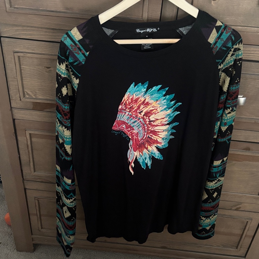 Cowgirl Tuff Black Long Sleeve Shirt
